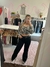 Jeans wide leg negro - comprar online