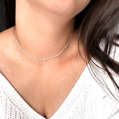 Colar Chocker 3x1 Bolinhas