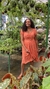 Vestido mídi camponesa floral minimalista Emily - loja online