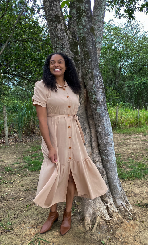 Chamise em viscolinho Premium Rubia