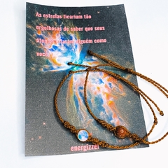 nossos atomos-Aliança pulseira- de cristaispedt