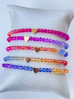 Kit pulseiras cristais rainbow na internet