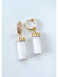 Brinco banhado com cristal