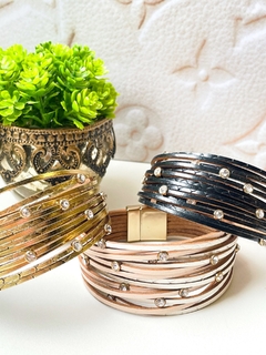Pulseira nude e branca
