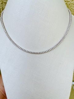 Colar Riviera em Prata - 38 cm