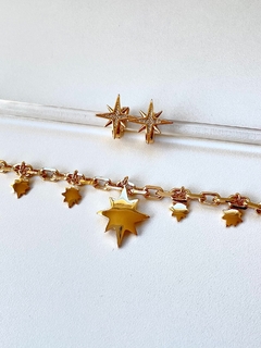 Pulseira elos com estrelas - Vert Joias