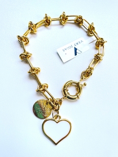 Pulseira corrente com pingentes