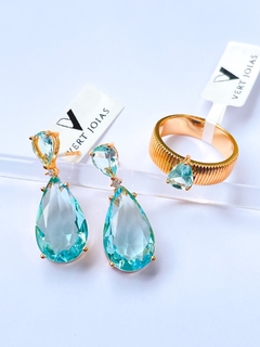 Anel cristal colors - Vert Joias