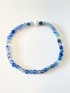 Pulseira pérola e jade - comprar online