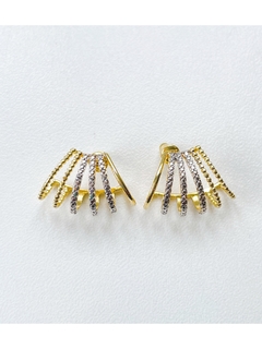 Brinco banhado a ouro 18k e ródio