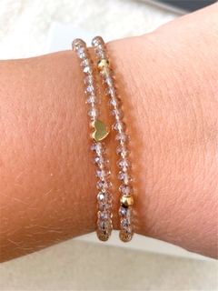 Pulseira cristais bolinhas