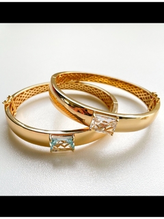 Bracelete cristal água marinha