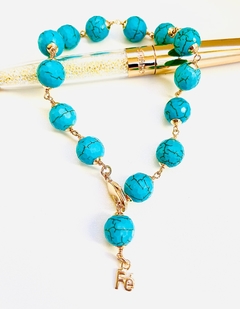 Pulseira turquesa fé