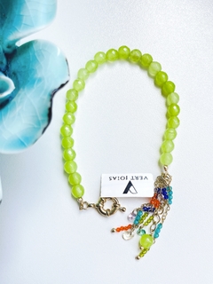 Pulseira jade verde e pingente - comprar online