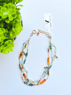 Pulseira com cristais 3 voltas