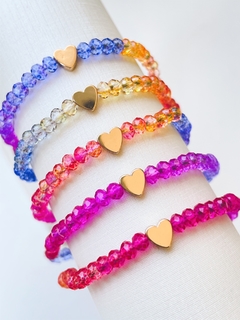 Kit pulseiras cristais rainbow