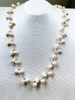 Colar choker de pérolas naturais - comprar online