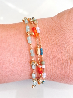 Pulseira com cristais 3 voltas - comprar online
