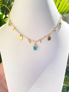 Colar cristal azul
