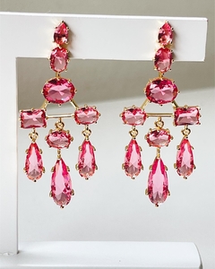 Brinco cristal magenta na internet