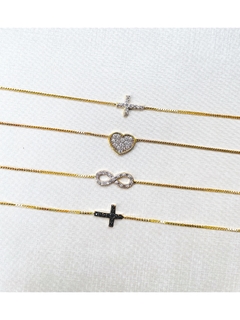 Pulseira pingente coração na internet