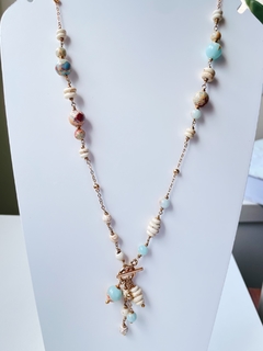 Colar amazonita azul