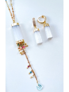 Colar cristal e pedras naturais - comprar online