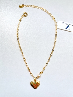 Pulseira com pingente coração - comprar online