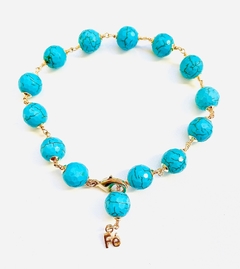 Pulseira turquesa fé - comprar online