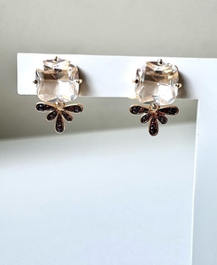 Brinco cristal dourado - comprar online