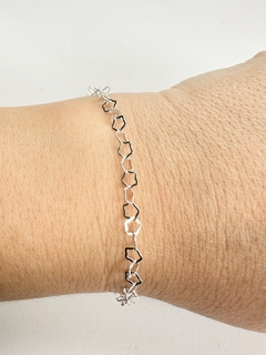 pulseira estrelinhas prata