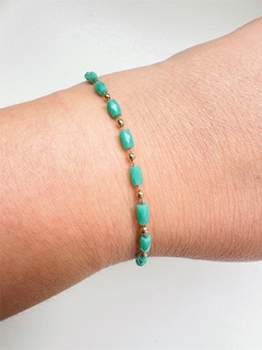 Pulseira pedrinhas verde - comprar online