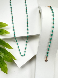 Pulseira pedrinhas verde