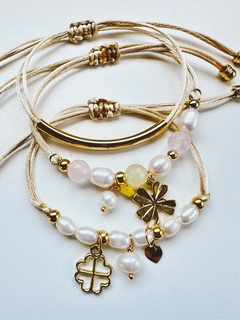 Kit pulseiras ajustáveis cristais e pedras - comprar online