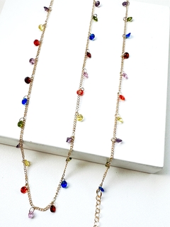 Pulseira cristais coloridos - comprar online