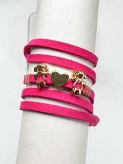 Pulseira pink pingente filhas meninas - comprar online