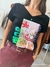 Remera cuello V NEGRA - AMOR PROPIO COLLAGE - comprar online