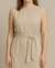 Vestido Feminino Adulto Longo Faixa Cintura - Areia - Só Ame moda infantil e adulto