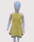 Vestido Crepe Saia Franzida com Faixa e Sianinha Infantil - Amarelo - comprar online