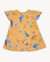 Vestido Trapézio Infantil Microfibra Manga Sino Laranja - Passaros na internet