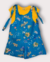 Jardineira Infantil Feminina Estampa + Baby Look Amarela