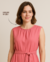 Vestido Feminino Adulto Longo Faixa Cintura - Pêssego - Só Ame moda infantil e adulto