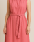 Imagem do Vestido Feminino Adulto Longo Faixa Cintura - Pêssego