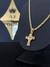 PINGENTE CRUZ COM FACE DE JESUS CRAVEJADO "P"