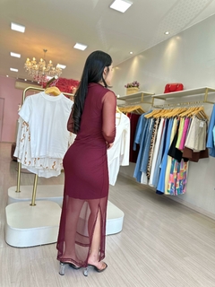 VESTIDO TULE MANGA LONGA na internet