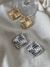 Brinco Quadrado Folheado ouro 18k - loja online