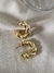 Argola Torcida Abs Folheada ouro 18k