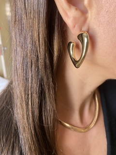 Argola Heart Bold folheada ouro 18k - comprar online