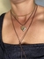 Colar Boho Chic delicado pingente coração fio de courinho