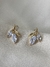 Brinco Folhas de Zircônia pequeno, folheado ouro 18k - loja online